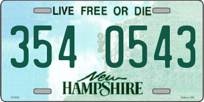 NH license plate 3540543