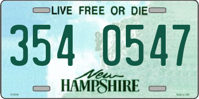 NH license plate 3540547