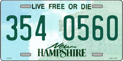 NH license plate 3540560