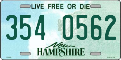 NH license plate 3540562