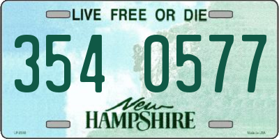 NH license plate 3540577