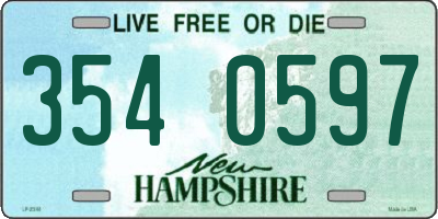 NH license plate 3540597