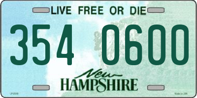 NH license plate 3540600
