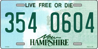 NH license plate 3540604