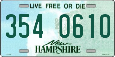 NH license plate 3540610