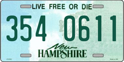 NH license plate 3540611