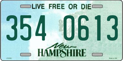 NH license plate 3540613