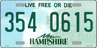 NH license plate 3540615