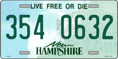 NH license plate 3540632