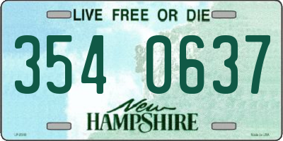 NH license plate 3540637