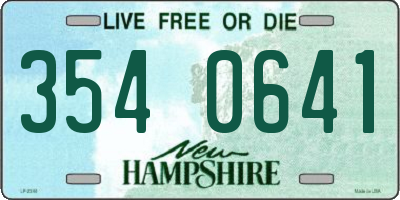 NH license plate 3540641