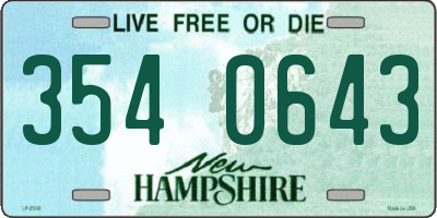 NH license plate 3540643