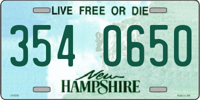 NH license plate 3540650