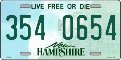 NH license plate 3540654