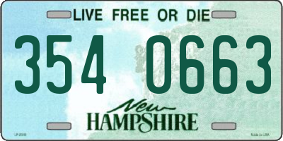 NH license plate 3540663