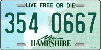 NH license plate 3540667