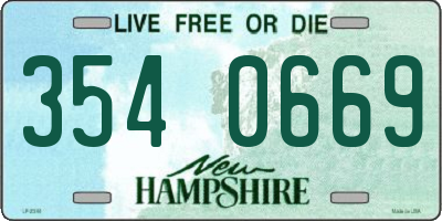 NH license plate 3540669