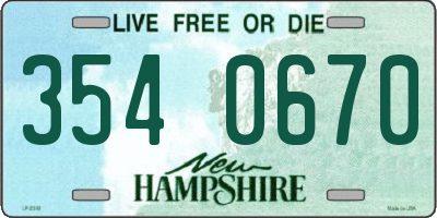 NH license plate 3540670