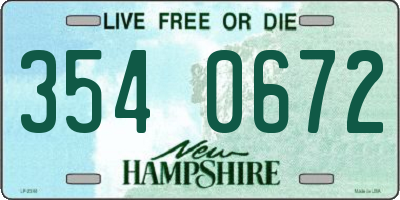 NH license plate 3540672