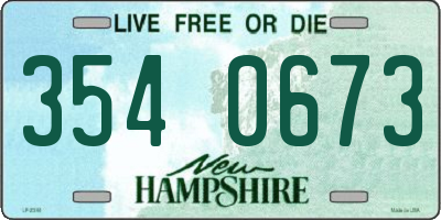 NH license plate 3540673