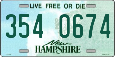 NH license plate 3540674