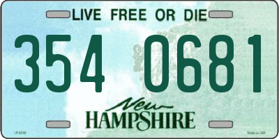 NH license plate 3540681