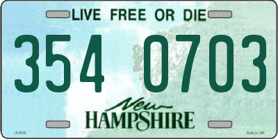 NH license plate 3540703