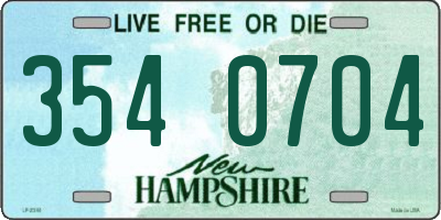 NH license plate 3540704