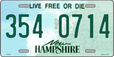 NH license plate 3540714
