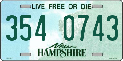 NH license plate 3540743