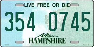 NH license plate 3540745