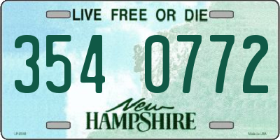 NH license plate 3540772