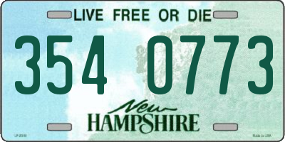 NH license plate 3540773