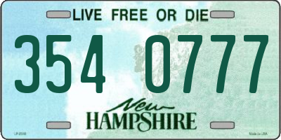 NH license plate 3540777