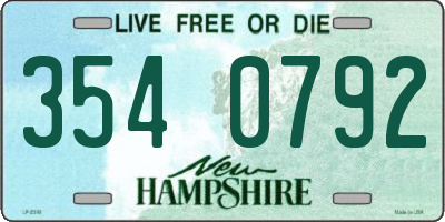 NH license plate 3540792