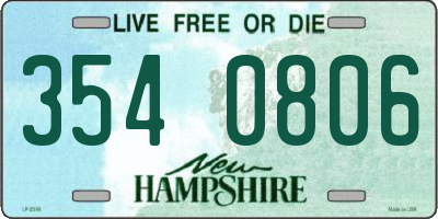 NH license plate 3540806