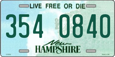 NH license plate 3540840