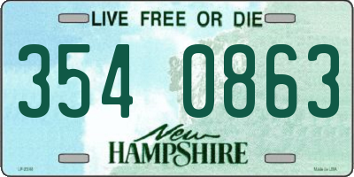 NH license plate 3540863