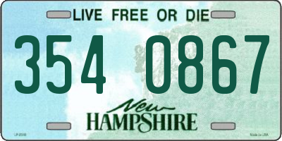 NH license plate 3540867