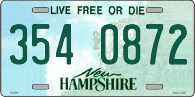 NH license plate 3540872