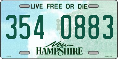 NH license plate 3540883