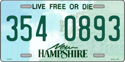 NH license plate 3540893