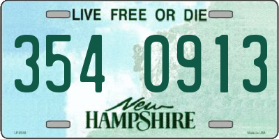 NH license plate 3540913