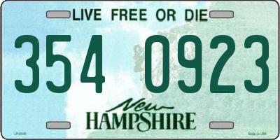 NH license plate 3540923