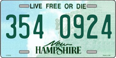 NH license plate 3540924