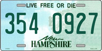 NH license plate 3540927
