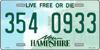 NH license plate 3540933