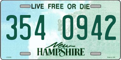 NH license plate 3540942
