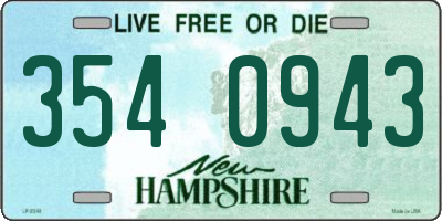 NH license plate 3540943