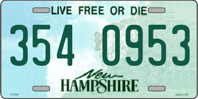 NH license plate 3540953